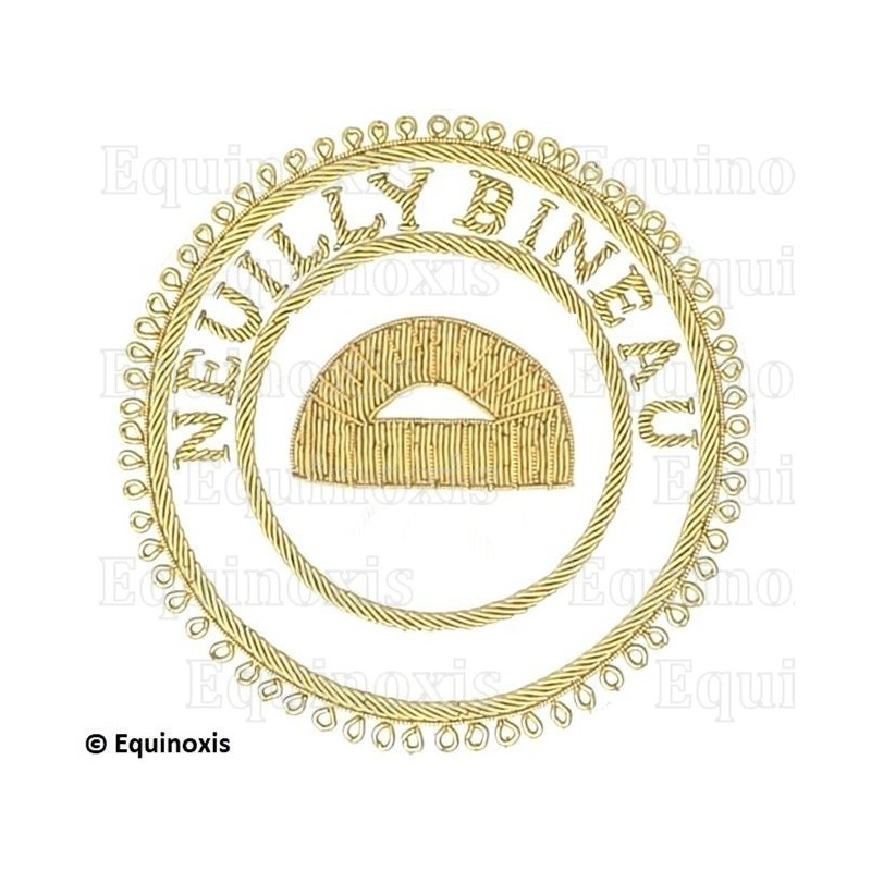 Badge / Macaron GLNF – Grande tenue provinciale – Grand Surintendant – Neuilly Bineau – Brodé main